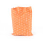 Platnena vrećica narančaste boje s modnim uzorkom trokutića.